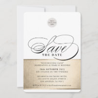 SAVE THE DATE elegant business black gold