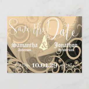 Save The Date Elegant Cala Lily Announcement Postcard