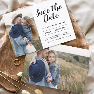 Save the Date Elegant Minimalist Simple Photo
