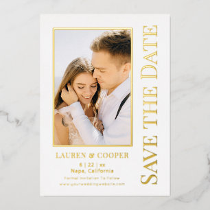 Save The Date Elegant Modern Wedding Gold