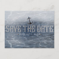 SAVE THE DATE Elegant Nautical Beach Engagement