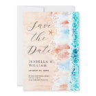 Save The Date Elegant Watercolor Beach Painting