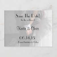 Save The Date Elegant Wedding Couple Holding Hands