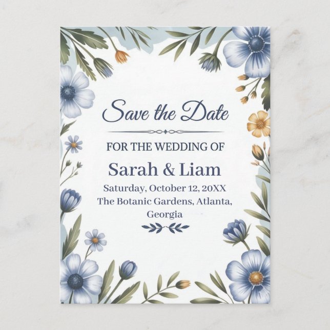 "Save the Date" Elegant Wedding Invitation (Front)