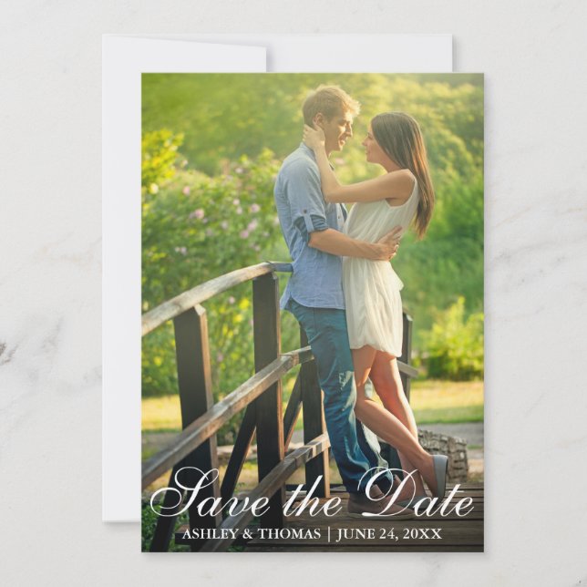 Save the Date | Engagement Announcement Photo Card (Front)