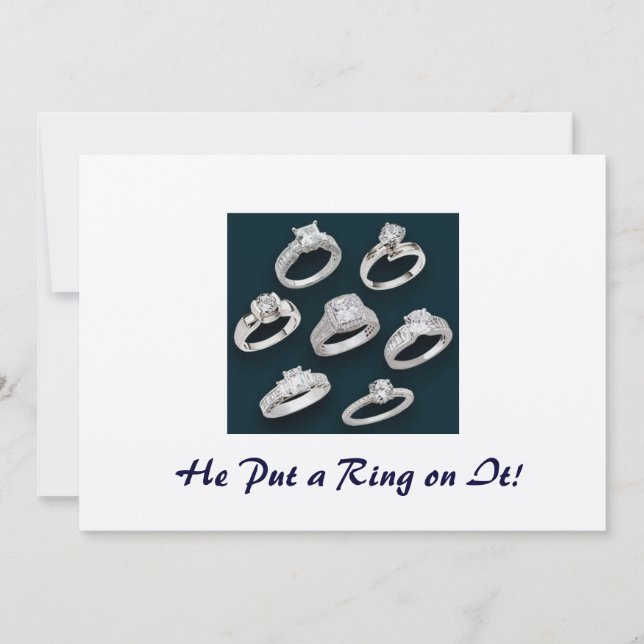 Save the Date/Engagement/ He put a Ring on It! Invitation (Front)
