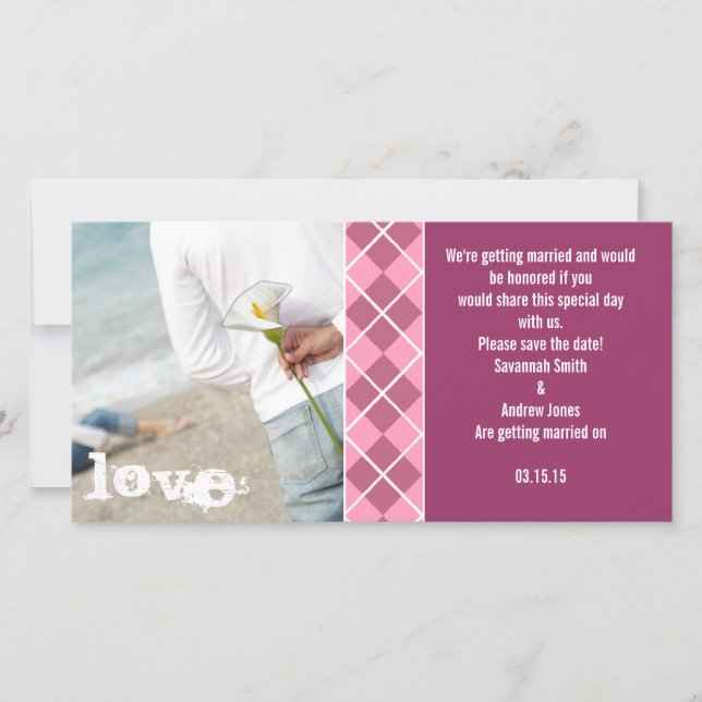 Save the Date-Engagement Photos Save The Date (Front)