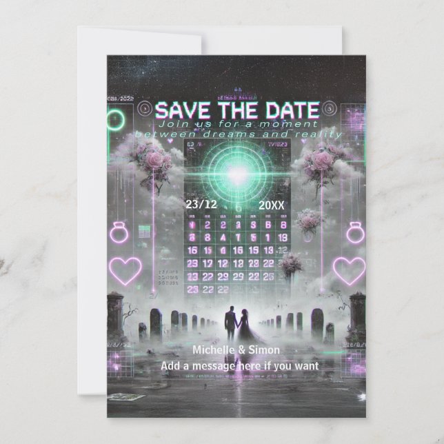 💌 “Save the Date: Eternal Glitch Wedding” 💌 Save The Date (Front)