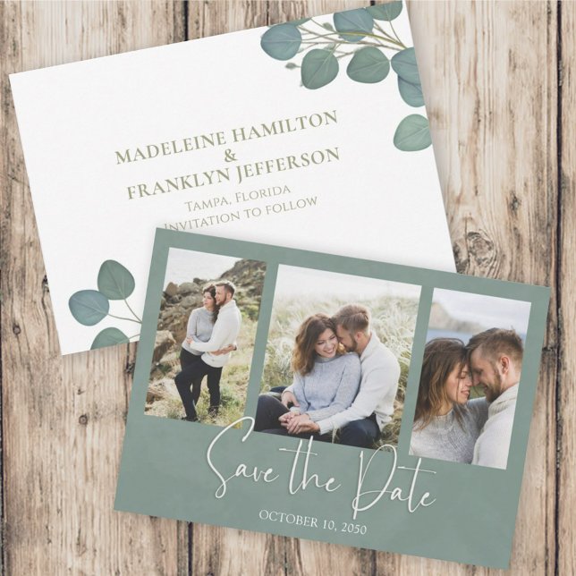 Save the Date Eucalyptus Wedding Greenery Foliage (Creator Uploaded)