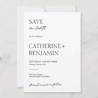 Save the Date exudes timeless charm and elegance