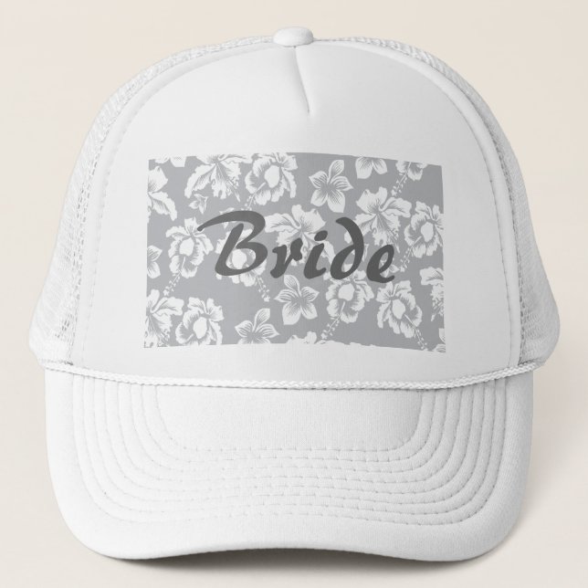 Save the Date/Fall Wedding Flowers Trucker Hat (Front)