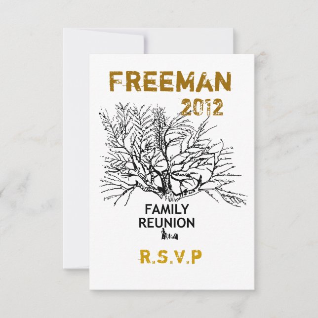Save the Date Family Reunion RSVP Card (Front)