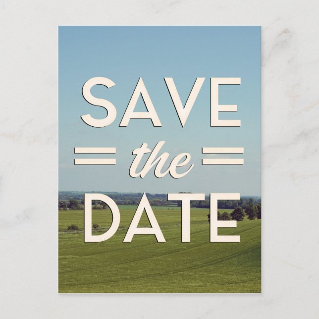 Save the Date Fields Postcard (Front)