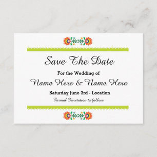 Save The Date Fiesta Mexican Lime Wedding Invites