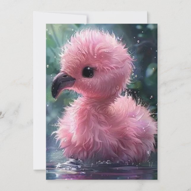 Save the Date Flamingo Card (Front)