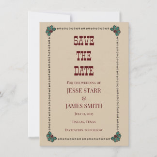 Save The Date Flat Announcement Card