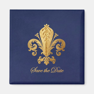 Save the Date Fleur-de-lis Magnet