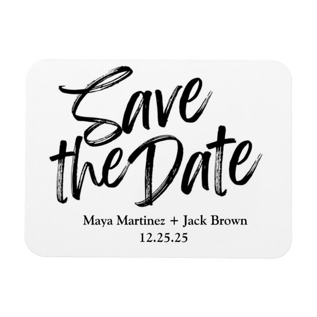 Save the Date Flexible Photo Magnet (Horizontal)