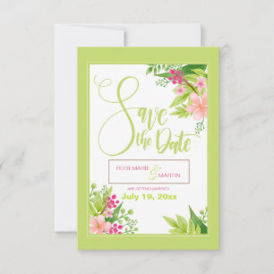 Save the Date Floral Announcement