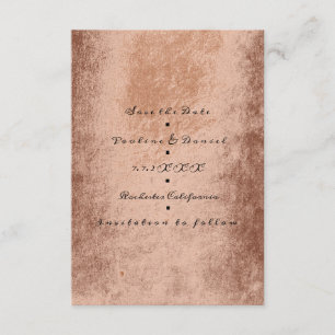 Save The Date Floral Cottage Copper Rose Gold