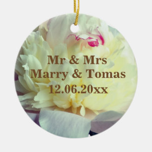 Save the date Floral Ornament
