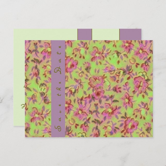 Save the Date Floral Postcard Template (Front/Back)