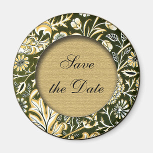Save the date floral victorian magnet