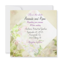 Save the date floral wedding invitation