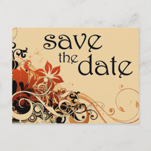 save the date : flower breeze : announcement postcard
