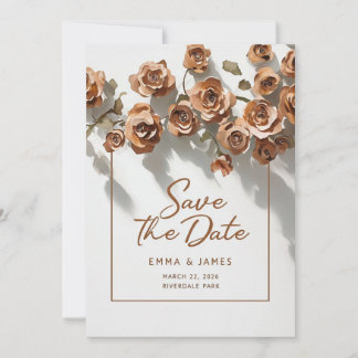Save The Date Flower Wedding Invitation