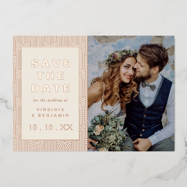 Save The Date Foil Photo Card (Front)