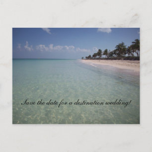 Save the date for a destination weddi... announcement postcard