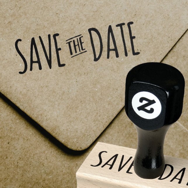 Save the Date for Announcements, Weddings Rubber Stamp (Creator Uploaded)