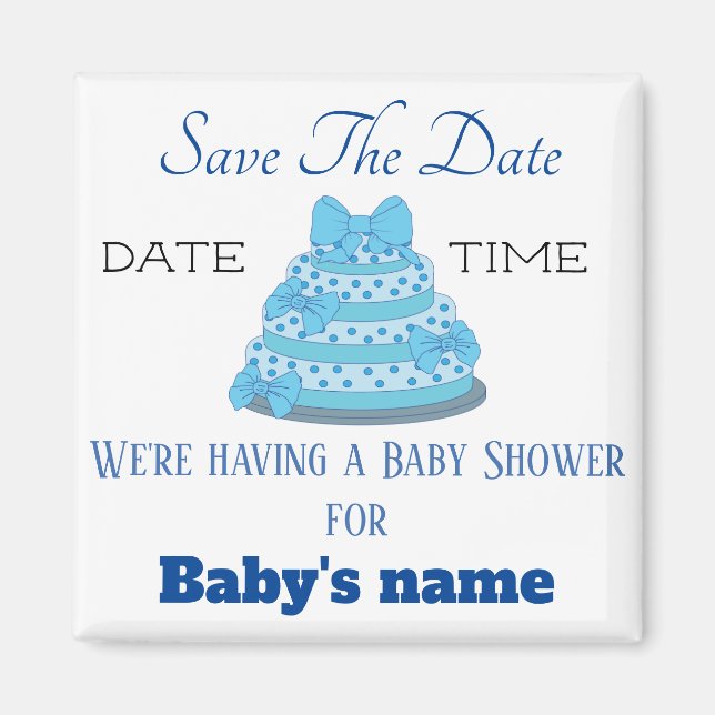 Save the date for baby shower magnet (Front)