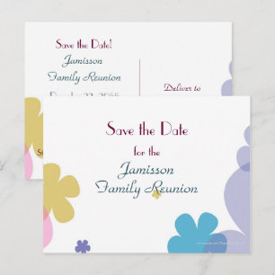 Save the Date for Family Reunion Postcard