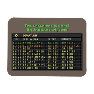 Save the Date for Our Flight (customisable) Magnet