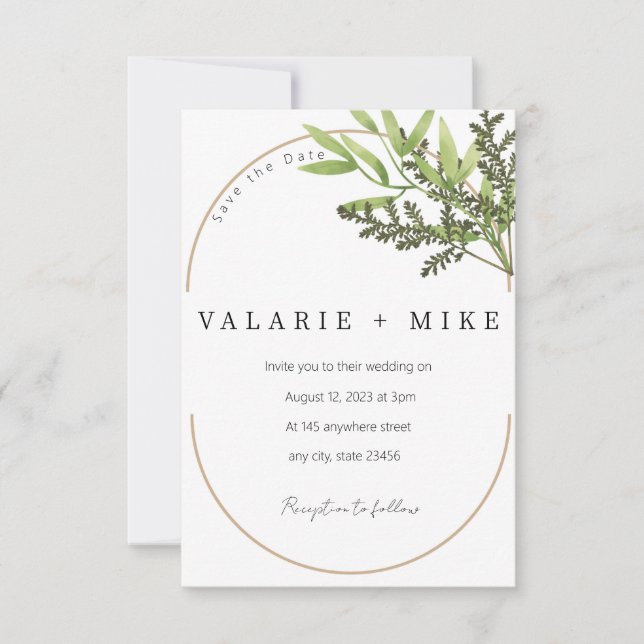 Save the date for wedding  (Front)