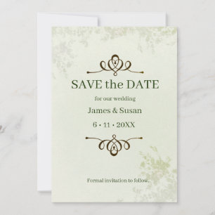 Save The Date Formal Flat Save The Date Card