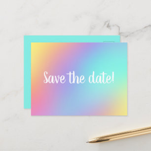 Save the Date! Freeform Pastel Gradient Postcards
