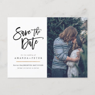 Save the Date, fun handwritten script postcards