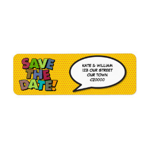 SAVE THE DATE Fun Retro Comic Book Pop Art
