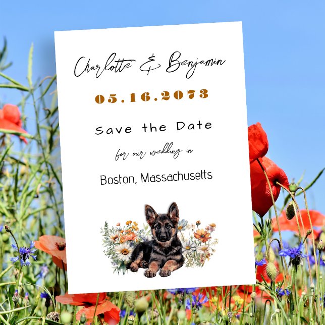 Save the Date German Shepherd Dog Wedding (Creator Uploaded)