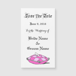 Save the Date Glass Slipper Custom Magnetic Card