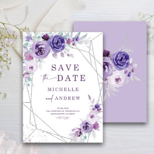  Save the Date Gold and Burgundy card