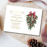 save the date gold script christmas vintage card<br><div class="desc">background by freepik.com
save the date gold handwriting, watercolor christmas vintage  card</div>