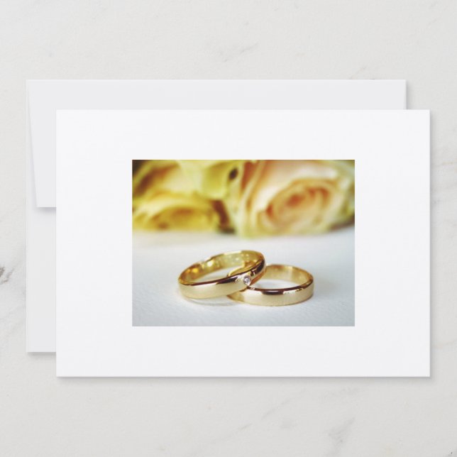 Save the Date/Gold Wedding Bands Date (Front)