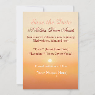 Save the Date – Golden Dawn Elegant New Year or
