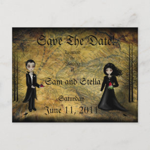 Save the Date Goth Postcard