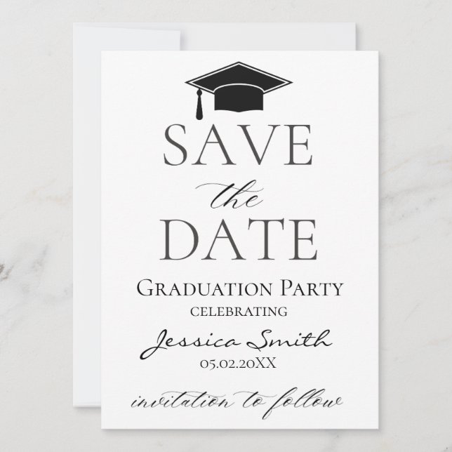 Save the Date Graduation Announcement (Front)