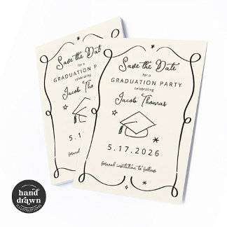 Save the Date Graduation Insert Card